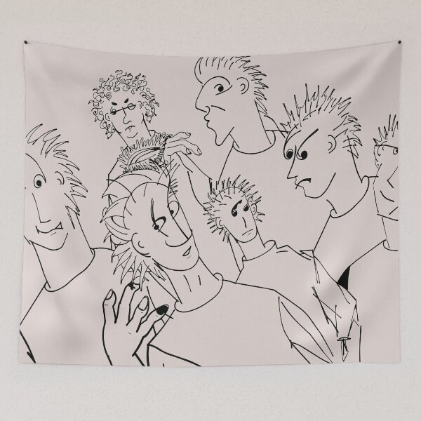 Item preview, Punk Crowd - Minimalist Line Art designed and sold by photossmirnov.