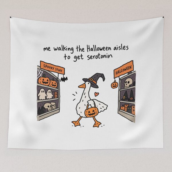 Item preview, Halloween Goose Serotonin Rebus designed and sold by MonkiFlipp.