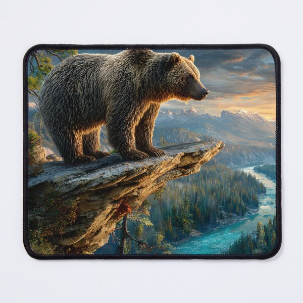Item preview, Majestic Bear Overlooking a Serene Landscape designed and sold by Artessie.