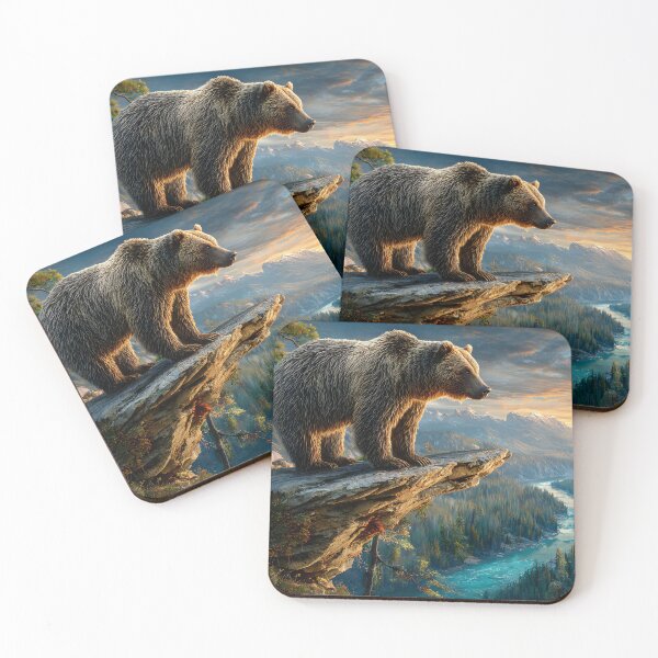 Item preview, Majestic Bear Overlooking a Serene Landscape designed and sold by Artessie.