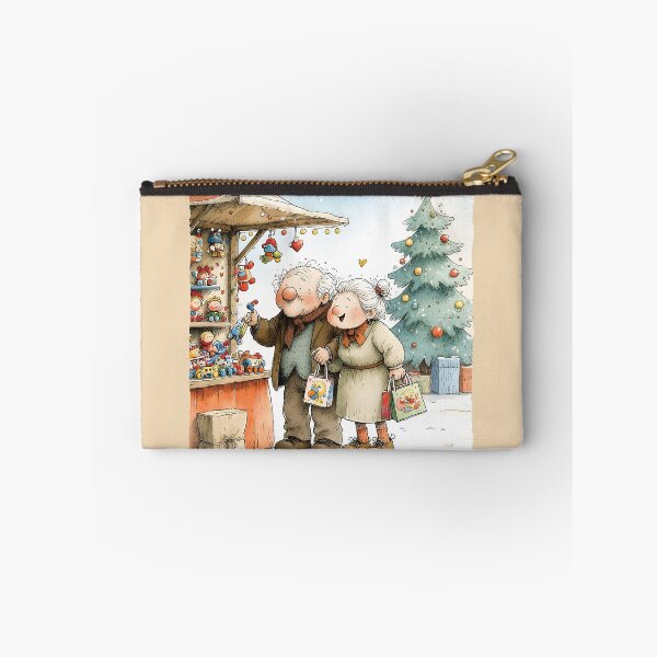 Item preview, Cute Grandparents Christmas Market Storybook Art designed and sold by Connys Colorful World.