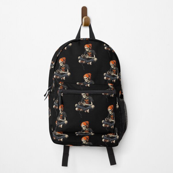 Item preview, Skeleton Gamer "Game Over" Black Orange designed and sold by OlyvieArt.