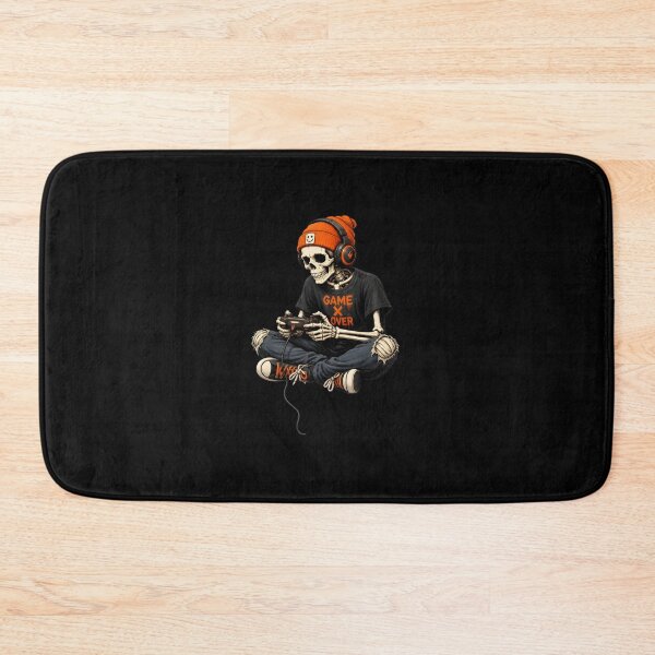 Item preview, Skeleton Gamer "Game Over" Black Orange designed and sold by OlyvieArt.