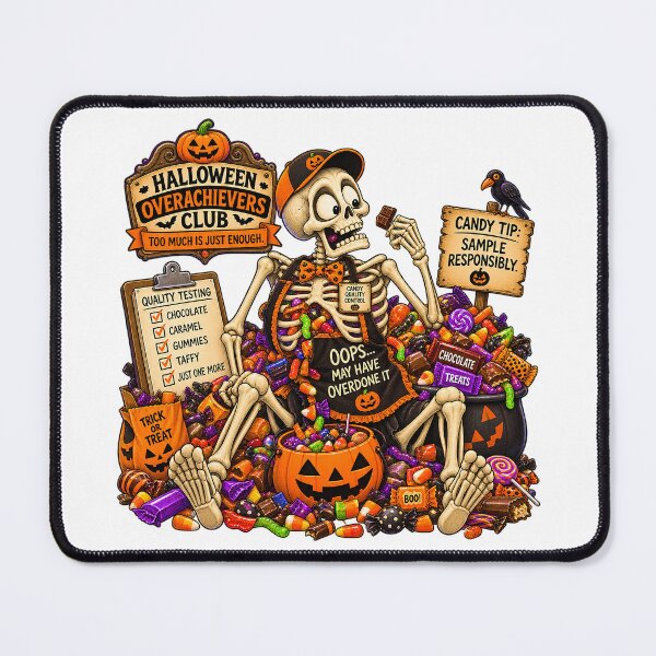 Item preview, ⚡HALLOWEEN OVERACHIEVERS CLUB - Sid Skeleton Candy Quality Control designed and sold by WheelieGdArt.