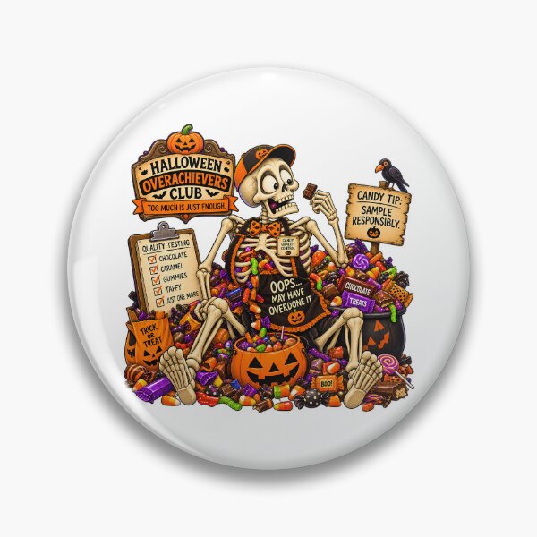 Item preview, ⚡HALLOWEEN OVERACHIEVERS CLUB -  Sid Skeleton Candy Quality Control designed and sold by WheelieGdArt.