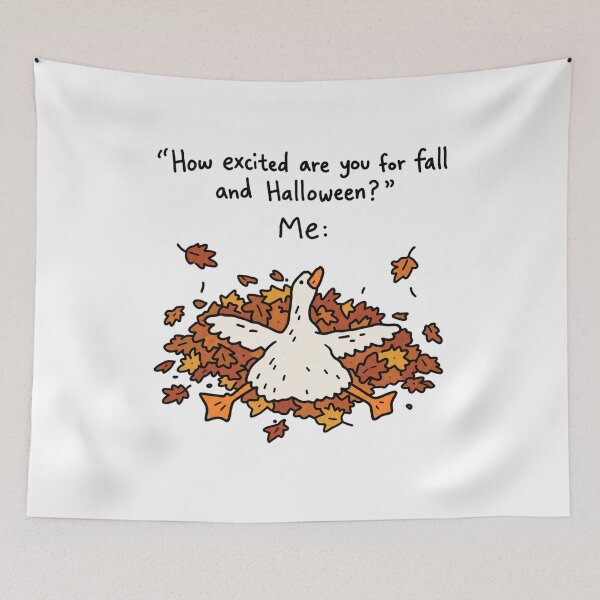 Item preview, Fall Halloween Goose Excited designed and sold by MonkiFlipp.
