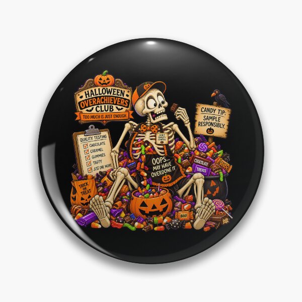 Item preview, ⚡HALLOWEEN OVERACHIEVERS CLUB -  Sid Skeleton Candy Quality Control - dark version designed and sold by WheelieGdArt.
