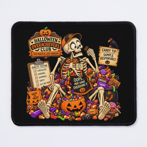 Item preview, ⚡HALLOWEEN OVERACHIEVERS CLUB - Sid Skeleton Candy Quality Control - dark version designed and sold by WheelieGdArt.