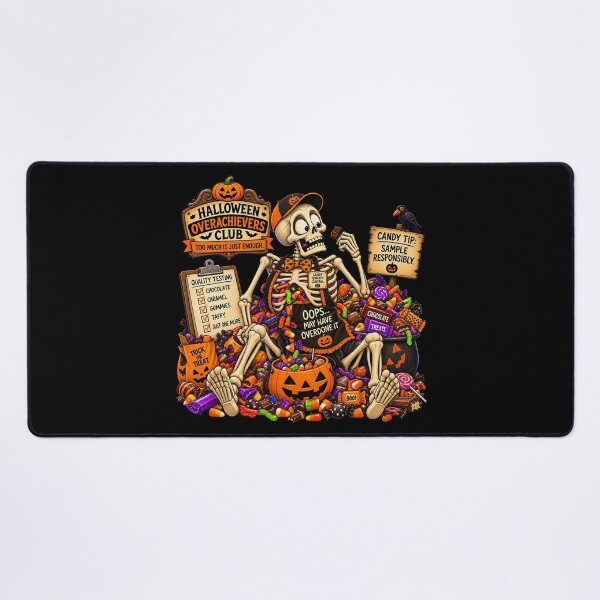 Item preview, ⚡HALLOWEEN OVERACHIEVERS CLUB - Sid Skeleton Candy Quality Control - dark version designed and sold by WheelieGdArt.