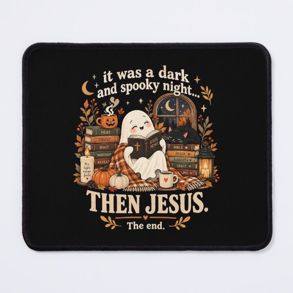 Item preview, It Was A Dark And Spooky Night Shirt, Funny Christian Halloween Tee, Jesus Fall Shirt, Spooky Ghost Bookish Gift designed and sold by Quiajia.