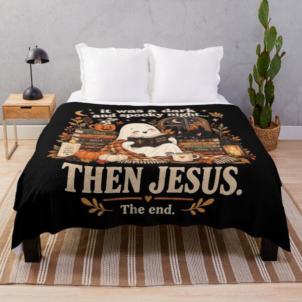 Item preview, It Was A Dark And Spooky Night Shirt, Funny Christian Halloween Tee, Jesus Fall Shirt, Spooky Ghost Bookish Gift designed and sold by Quiajia.