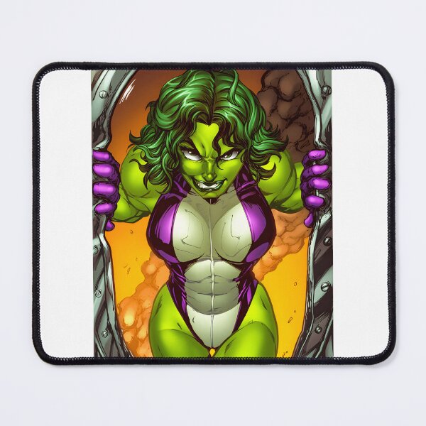 Item preview, SheHulk Inspired Strong Female Superhero Opening Door Artwork designed and sold by wordonmyapparel.
