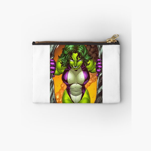 Item preview, SheHulk Inspired Strong Female Superhero Opening Door Artwork designed and sold by wordonmyapparel.