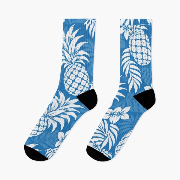 Item preview, Old Hawaii Pineapple – Classic Blue Tropical Pattern designed and sold by Plus91BIRD.