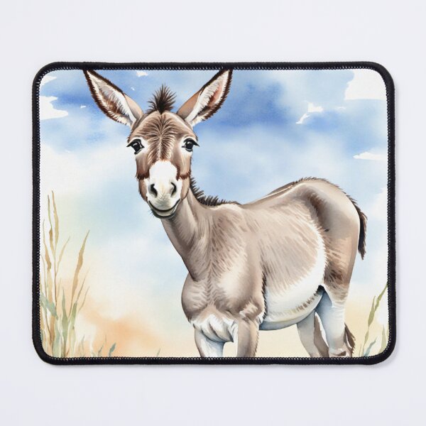 Item preview, Cute Watercolor Donkey Foal in Meadow Grass designed and sold by Hackl20.