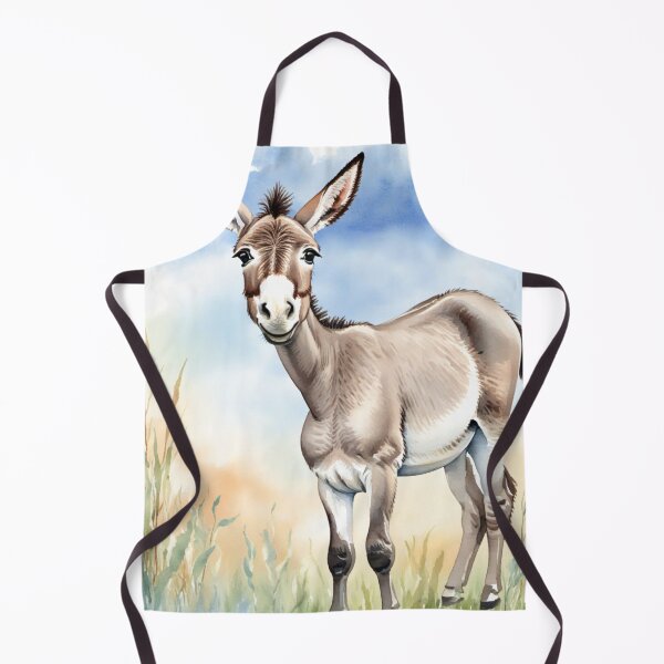 Item preview, Cute Watercolor Donkey Foal in Meadow Grass designed and sold by Hackl20.