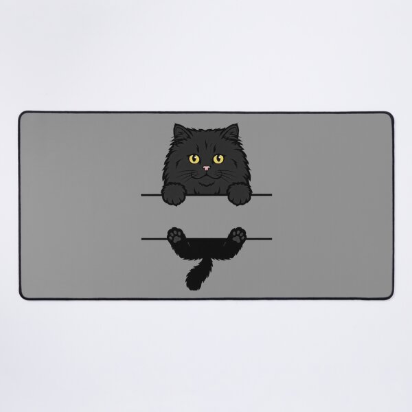Item preview, Cute Peeking Black Cat Yellow Eyes Fluffy Paws Funny Kitty designed and sold by PetalsPaws.