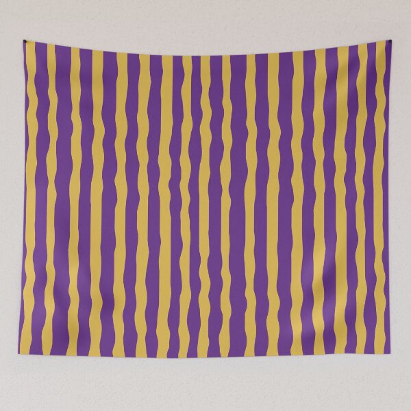 Item preview, Purple Yellow Wavy Stripes Abstract PatternColor Design designed and sold by BigDigital.