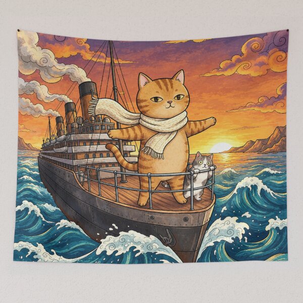 Item preview, Adventure Cat at Sea designed and sold by Iampoji.