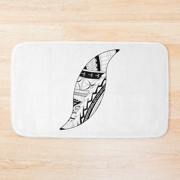 Item preview, Black Pacific Island Pattern Design with Tropical Motifs and Cultural Elements designed and sold by zanahoricida.