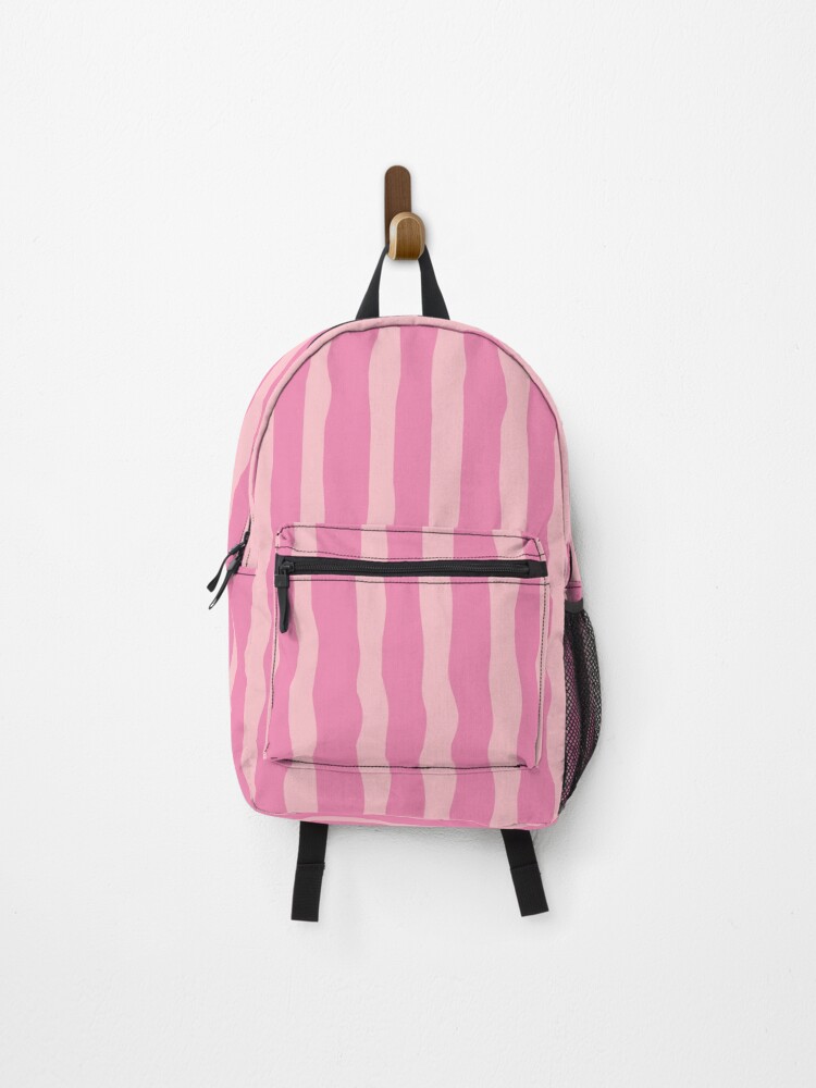 Thumbnail 1 of 3, Backpack, Pink Stripes Abstract PatternColor Design designed and sold by BigDigital.