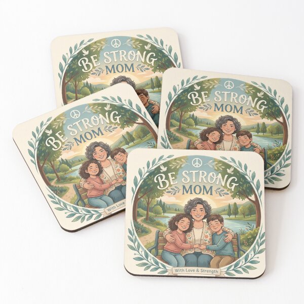 Item preview, Be Strong Mom Floral Wreath Mother & Kids Art designed and sold by Alta-store.