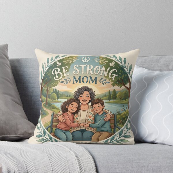 Item preview, Be Strong Mom Floral Wreath Mother & Kids Art designed and sold by Alta-store.
