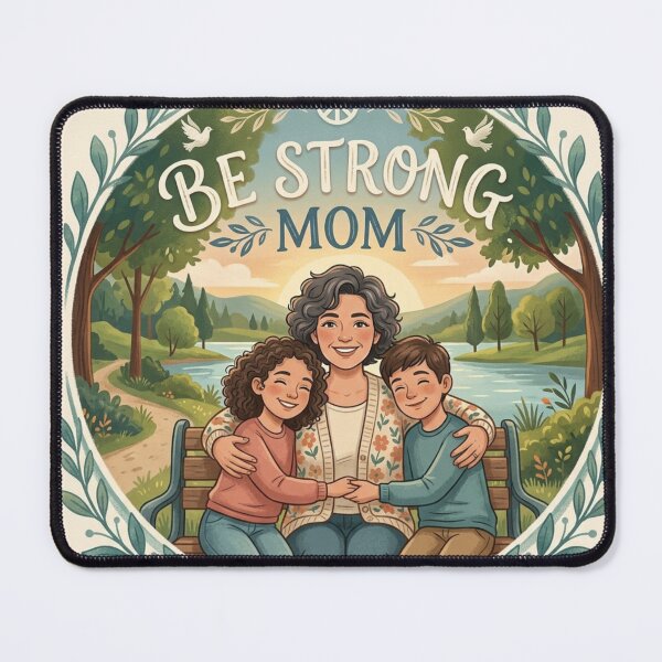 Item preview, Be Strong Mom Floral Wreath Mother & Kids Art designed and sold by Alta-store.