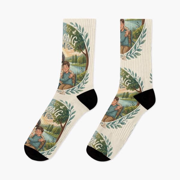 Aperçu de l'œuvre Illustration Guirlande Florale "Be Strong Mom" (Sois Forte Maman) créée et vendue par Alta-store.