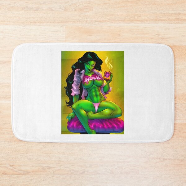 Item preview, Green Strong Female Superhero Illustration Design designed and sold by wordonmyapparel.
