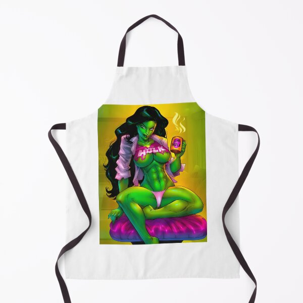 Item preview, Green Strong Female Superhero Illustration Design designed and sold by wordonmyapparel.