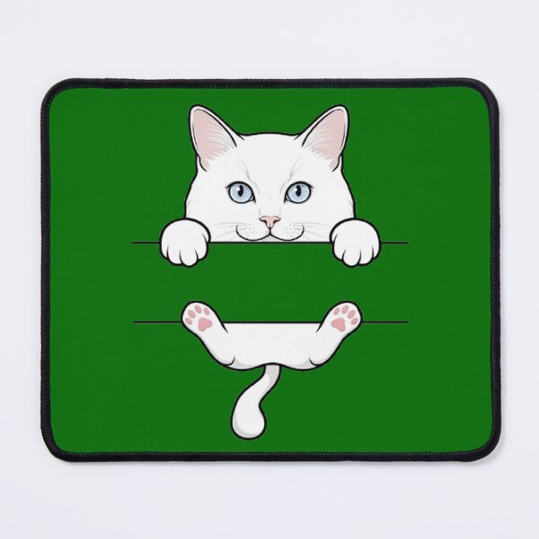 Item preview, Cute Peeking White Cat Pink Beans Paws Funny Kitten Lover designed and sold by PetalsPaws.