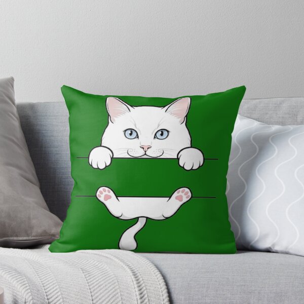 Item preview, Cute Peeking White Cat Pink Beans Paws Funny Kitten Lover designed and sold by PetalsPaws.