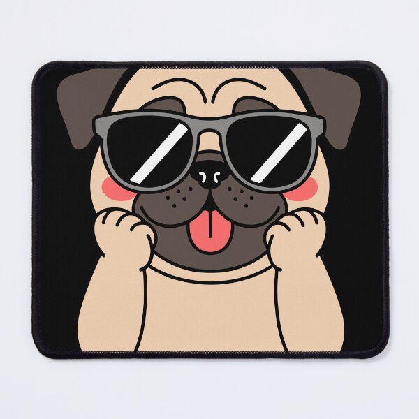Item preview, Cool Pug Wearing Sunglasses - Cute Dog Illustration designed and sold by 92160057.