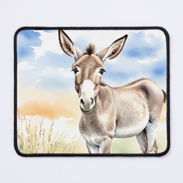 Item preview, Cute Watercolor Donkey Foal in Meadow Grass designed and sold by Hackl20.