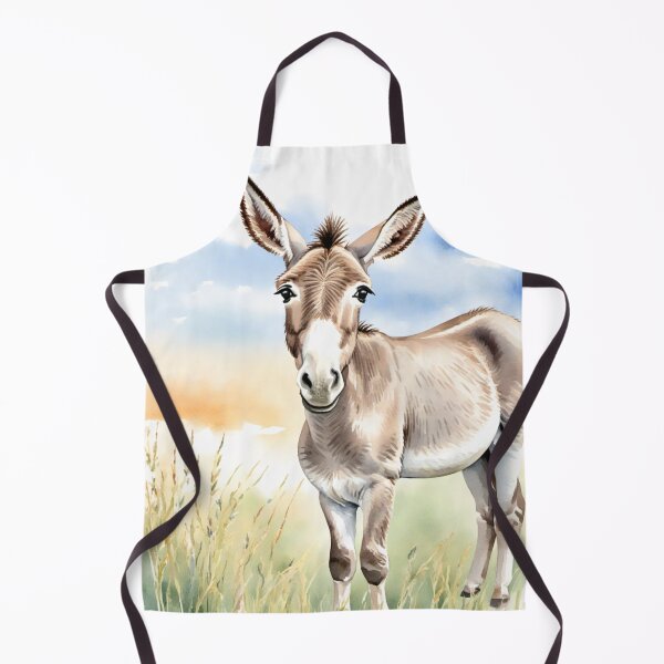 Item preview, Cute Watercolor Donkey Foal in Meadow Grass designed and sold by Hackl20.