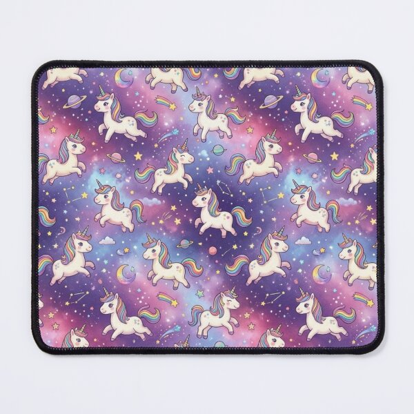 Item preview, Magical Unicorn Galaxy Space Seamless Nursery Textile Pattern Art designed and sold by ShivCraftStudio.