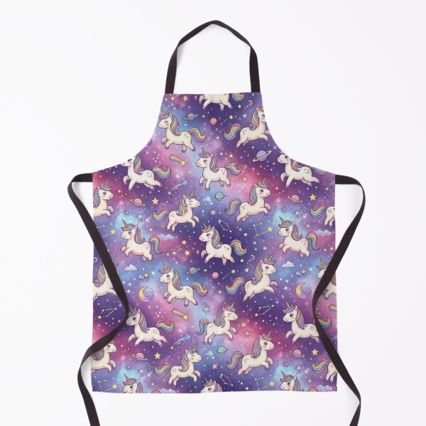 Item preview, Magical Unicorn Galaxy Space Seamless Nursery Textile Pattern Art designed and sold by ShivCraftStudio.