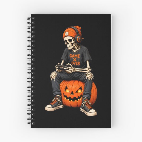Item preview, Skeleton Gamer Halloween Jack-o-lantern Over designed and sold by OlyvieArt.