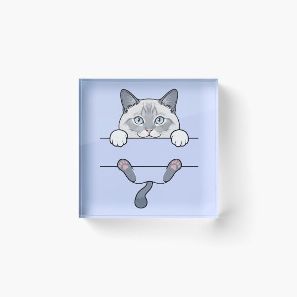 Item preview, Cute Peeking Siamese Cat Paws Pink Beans Funny Kitten designed and sold by PetalsPaws.