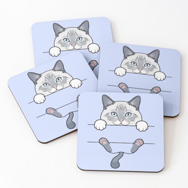 Item preview, Cute Peeking Siamese Cat Paws Pink Beans Funny Kitten designed and sold by PetalsPaws.