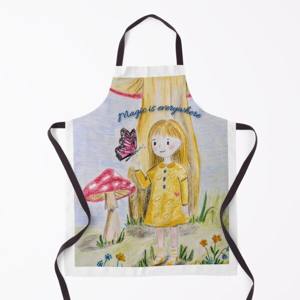 Item preview, Magic is Everywhere - Fairytale girl with butterfly, colored pencil drawing designed and sold by alilu-art .