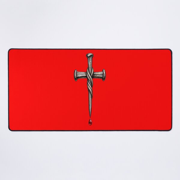 Item preview, Rustic Christian Iron Nail Cross Red Blood Drop Art designed and sold by Francisbb.