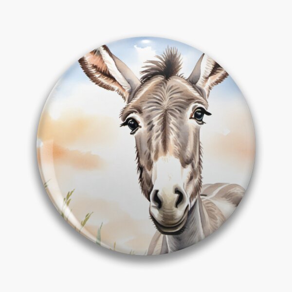 Item preview, Cute Watercolor Donkey Foal in Meadow Grass designed and sold by Hackl20.