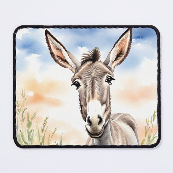 Item preview, Cute Watercolor Donkey Foal in Meadow Grass designed and sold by Hackl20.
