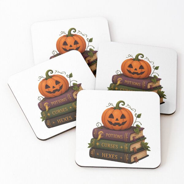 Item preview, Spooky Books Stack Potions Curses Hexes Pumpkin designed and sold by aysenism.