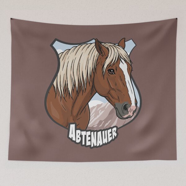 Item preview, The head of the Abtenauer Horse, a coat of arms and a landscape designed and sold by Cheval-de-coeur.