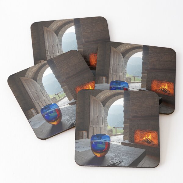 Item preview, The Glassmaker's Mountain Atelier | Artisan Glass Workshop Wall Art designed and sold by VeloraNature.