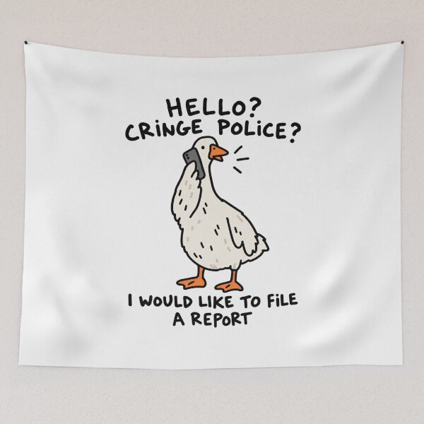 Item preview, Cringe Police Goose Halloween Doodle designed and sold by MonkiFlipp.