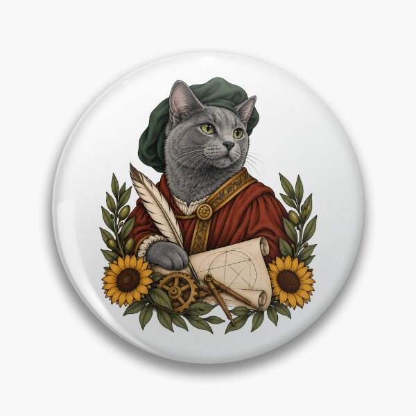 Item preview, Renaissance Genius Cat designed and sold by Old's Cool Cat Studio.